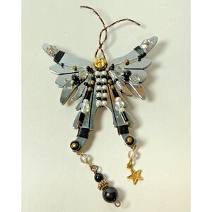 Vintage Signed 1996 Liztech Artisan Jewelry Papillon Butterfly Moth Brooch Pin